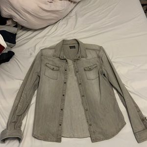 All saints long sleeve denim button up